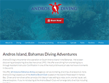 Tablet Screenshot of androsdiving.com